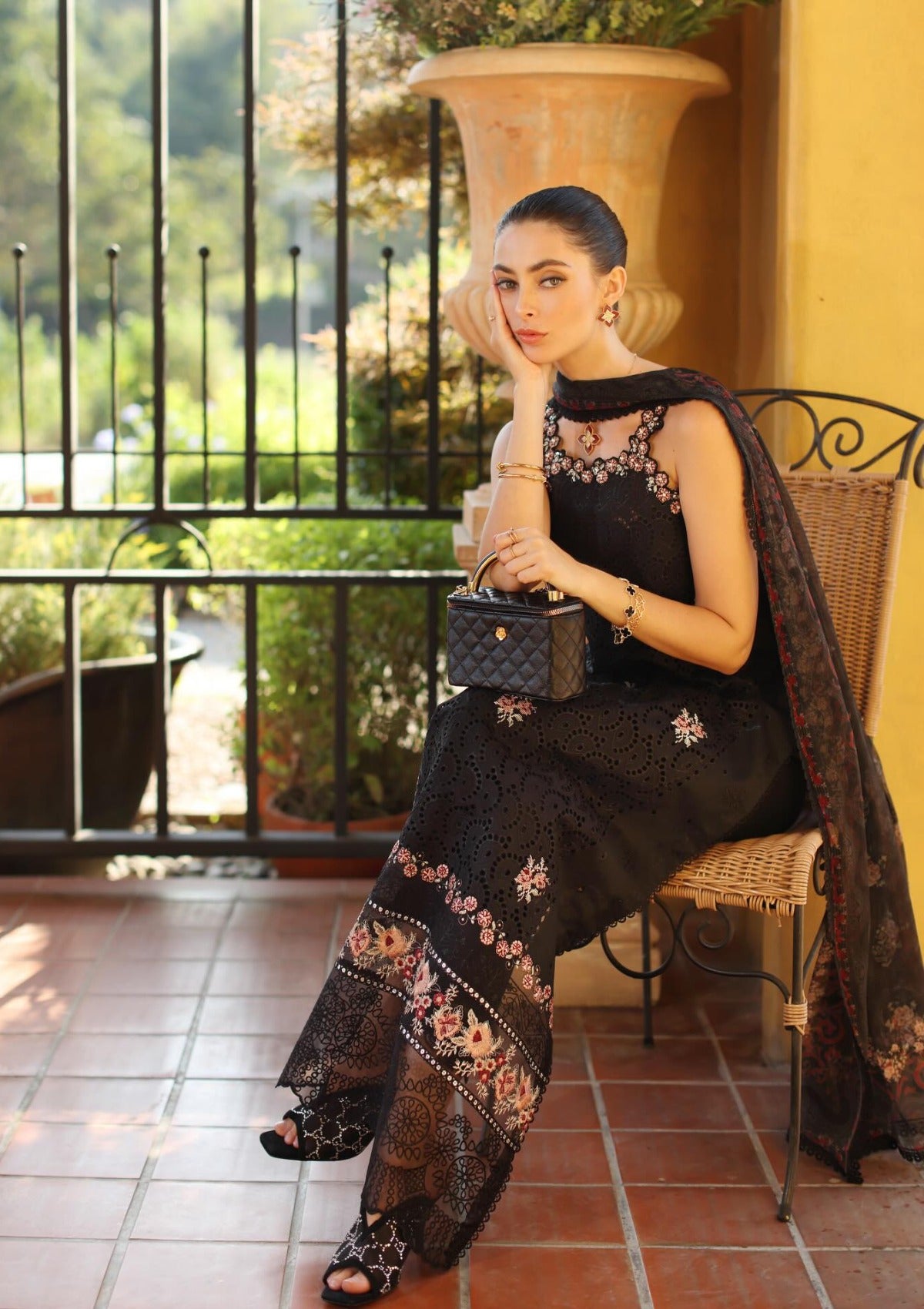 Noor By Saadia Asad Luxury Eid Schiffli Laserkari'26 D-05B Lunaria