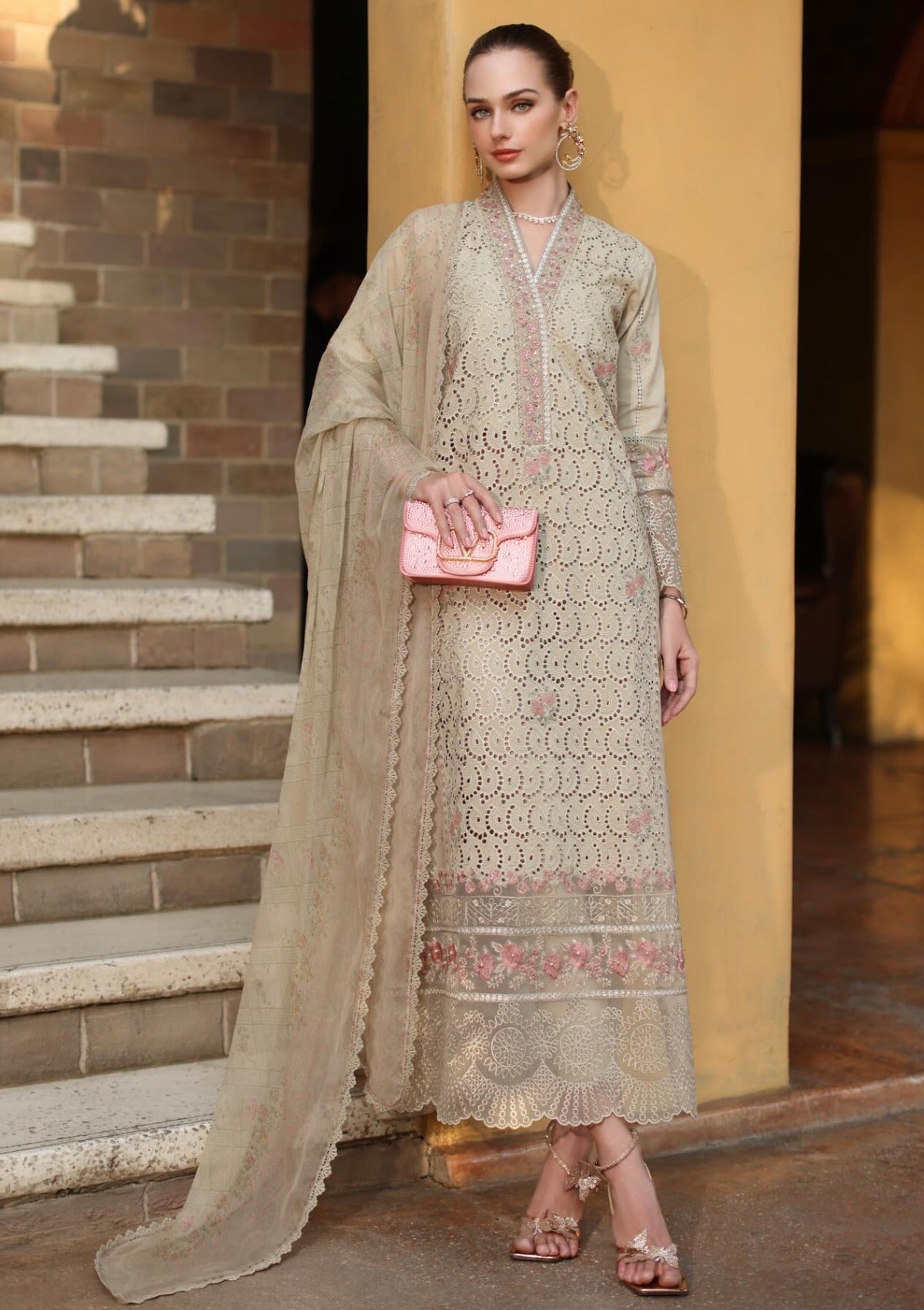 Noor By Saadia Asad Luxury Eid Schiffli Laserkari'26 D-05A Lunaria