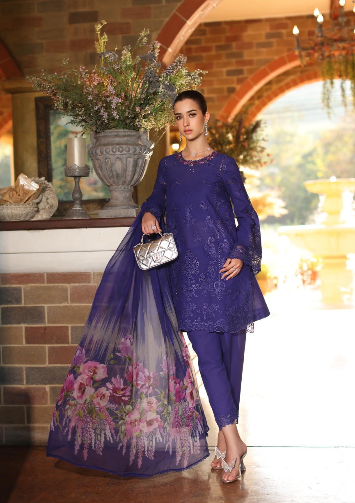 Noor By Saadia Asad Luxury Eid Schiffli Laserkari'26 D-02A Aloura