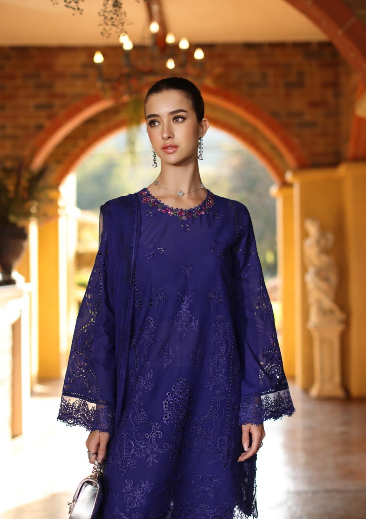 Noor By Saadia Asad Luxury Eid Schiffli Laserkari'26 D-02A Aloura