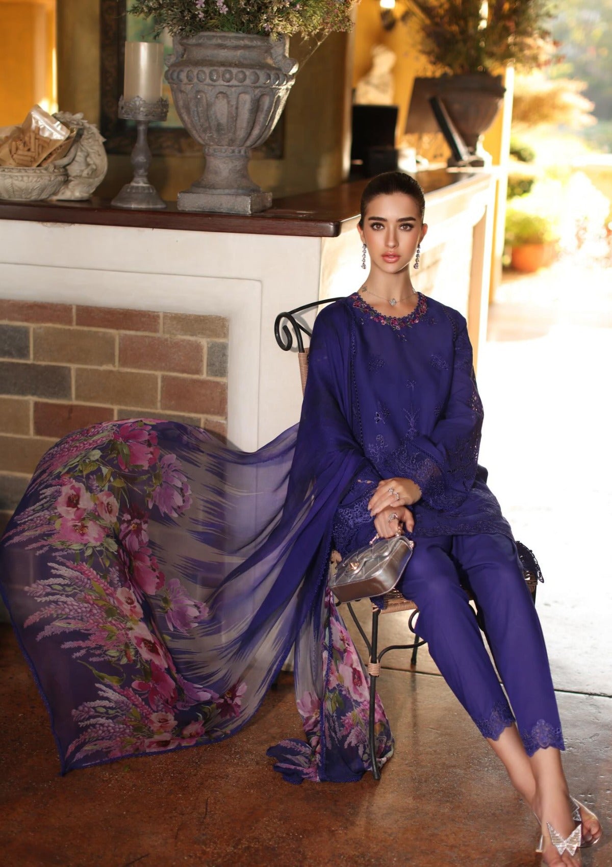 Noor By Saadia Asad Luxury Eid Schiffli Laserkari'26 D-02A Aloura