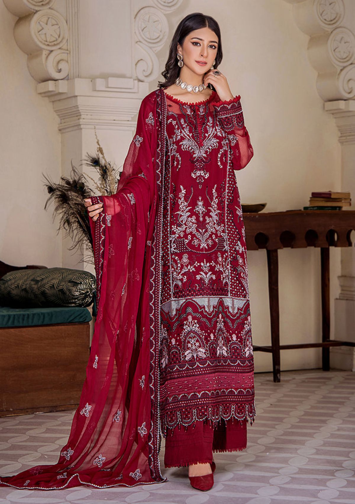Pareesha Luxury Chiffon By Humdum'23 PS-03 - Mohsin Saeed Fabrics