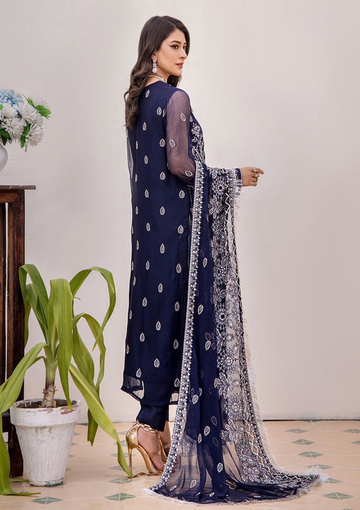 Pareesha Luxury Chiffon By Humdum'23 PS-01 - Mohsin Saeed Fabrics