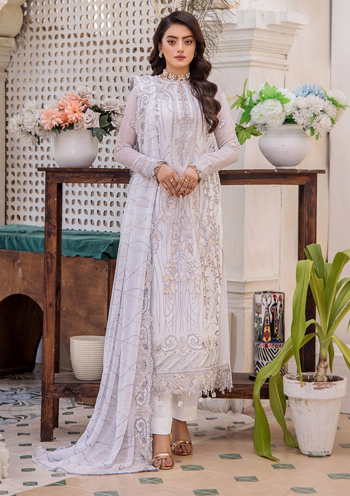 Pareesha Luxury Chiffon By Humdum'23 PS-02 - Mohsin Saeed Fabrics
