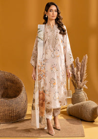 Maahi Print Emb Lawn by Alizeh'24 D-03 HIZA - Mohsin Saeed Fabrics