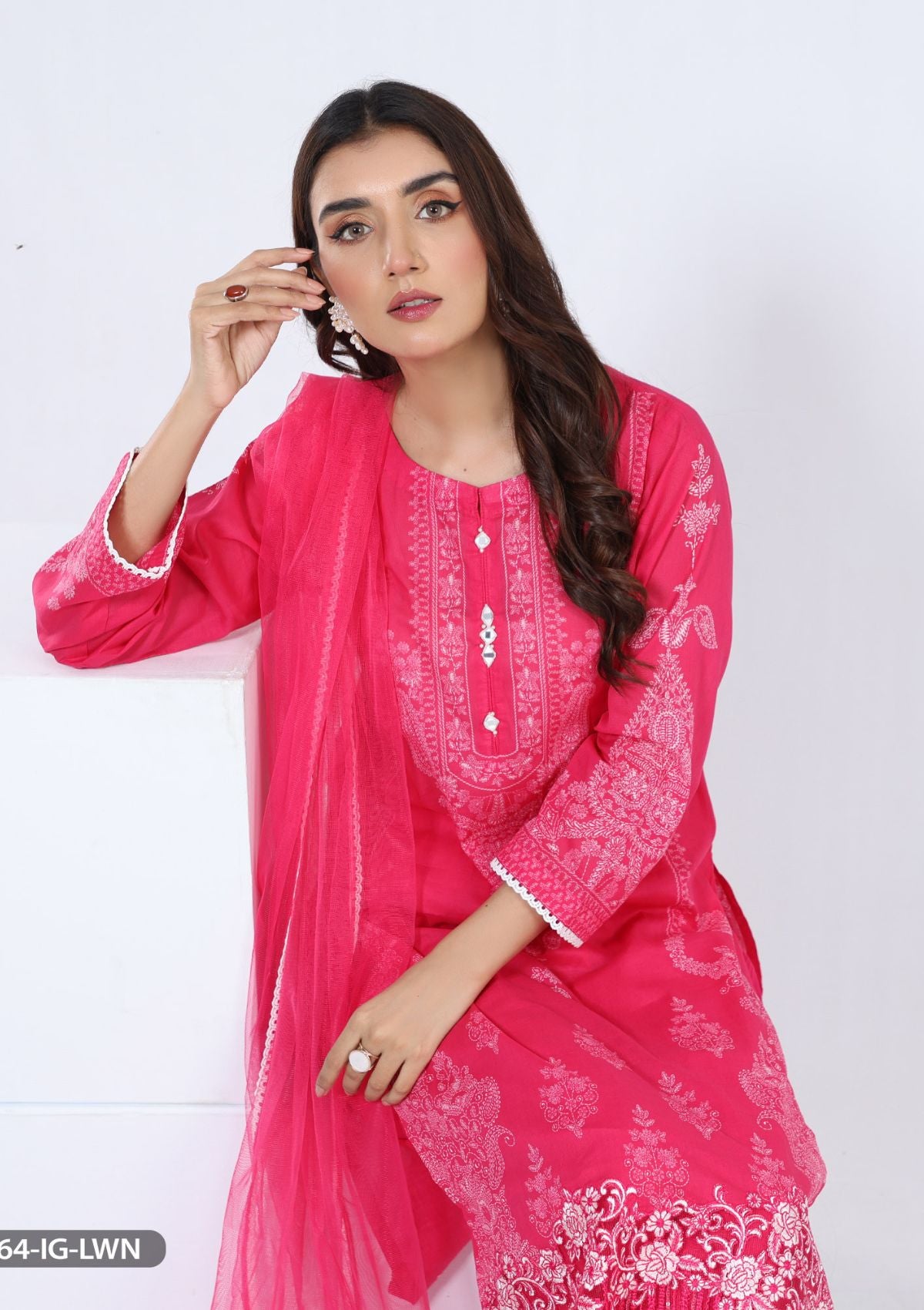 ShaPosh Casual Pret (15964-IG-LWN) - Mohsin Saeed Fabrics