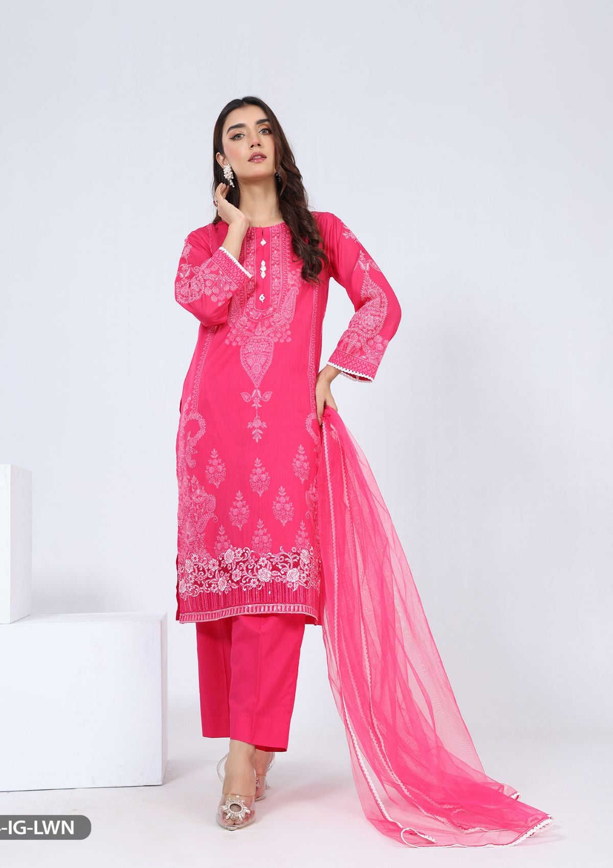 ShaPosh Casual Pret (15964-IG-LWN) - Mohsin Saeed Fabrics