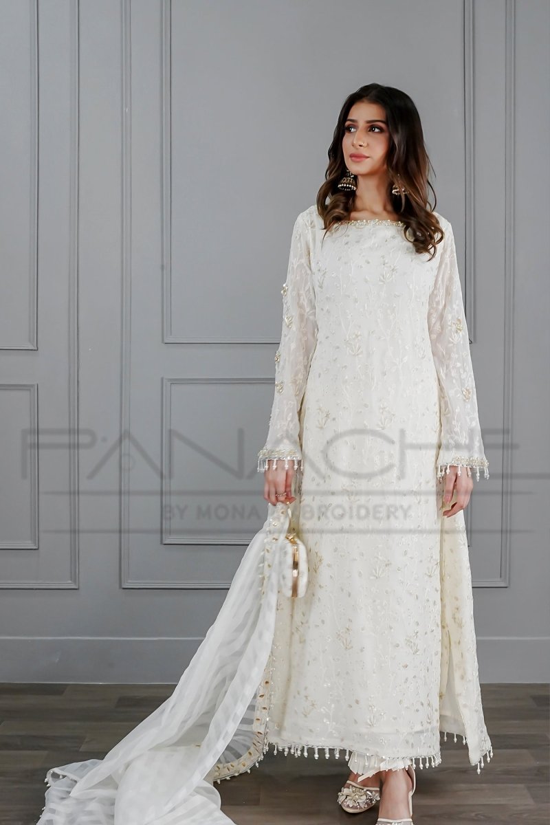 Panache by Mona Emb RTW-PURE IVORY DREAMS