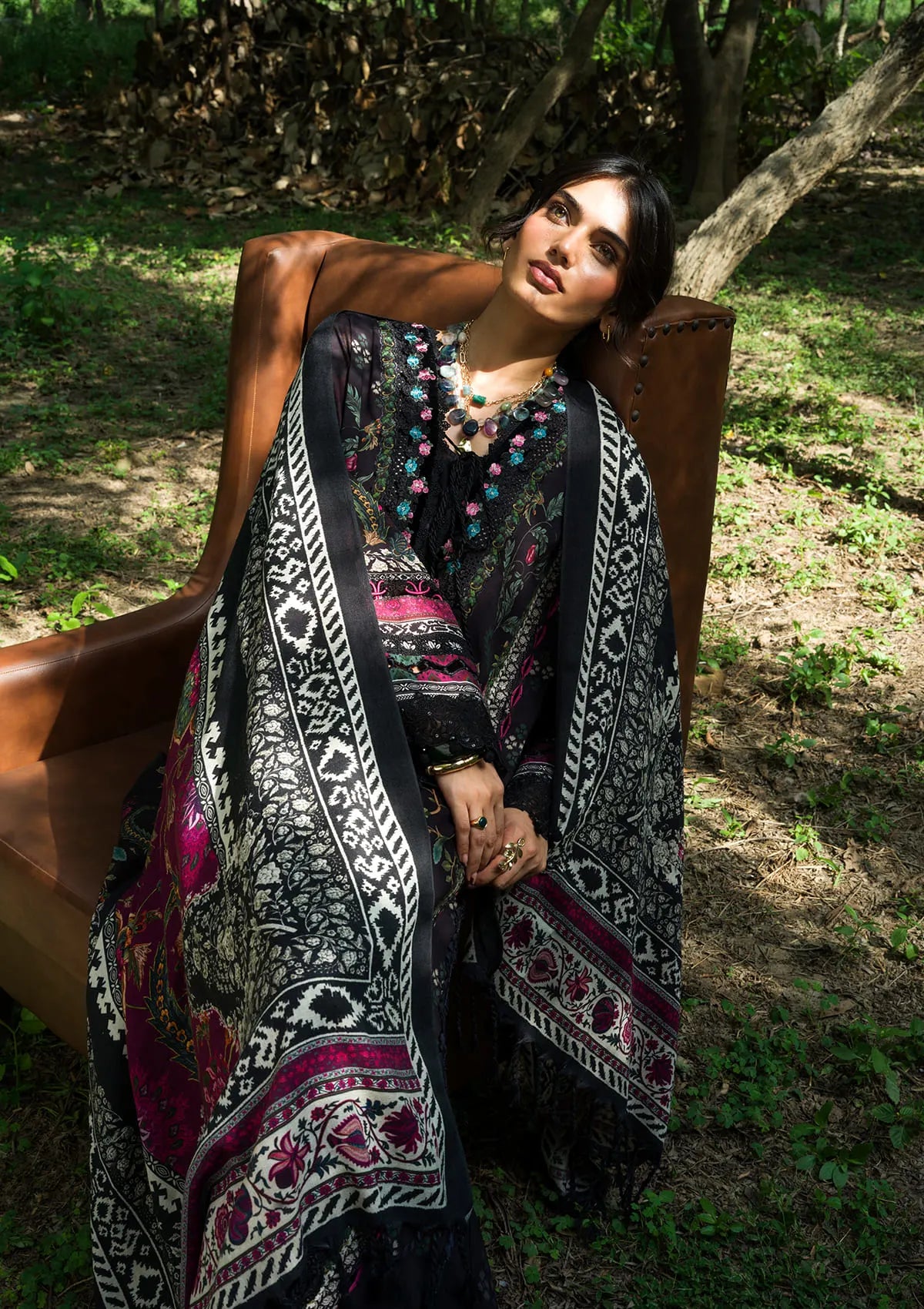 Elaf Wilderness Pashmina Shawl Edit'26 EWR-3B TWILIA