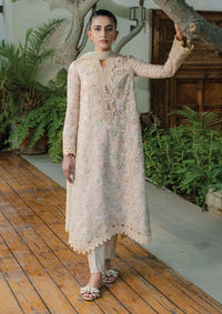 Qalamkar Qline Linen Collection'23 WL-04 (CELESTE) - Mohsin Saeed Fabrics