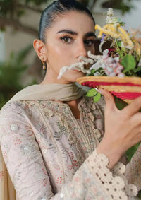 Qalamkar Qline Linen Collection'23 WL-04 (CELESTE) - Mohsin Saeed Fabrics