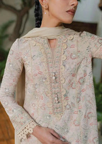 Qalamkar Qline Linen Collection'23 WL-04 (CELESTE) - Mohsin Saeed Fabrics