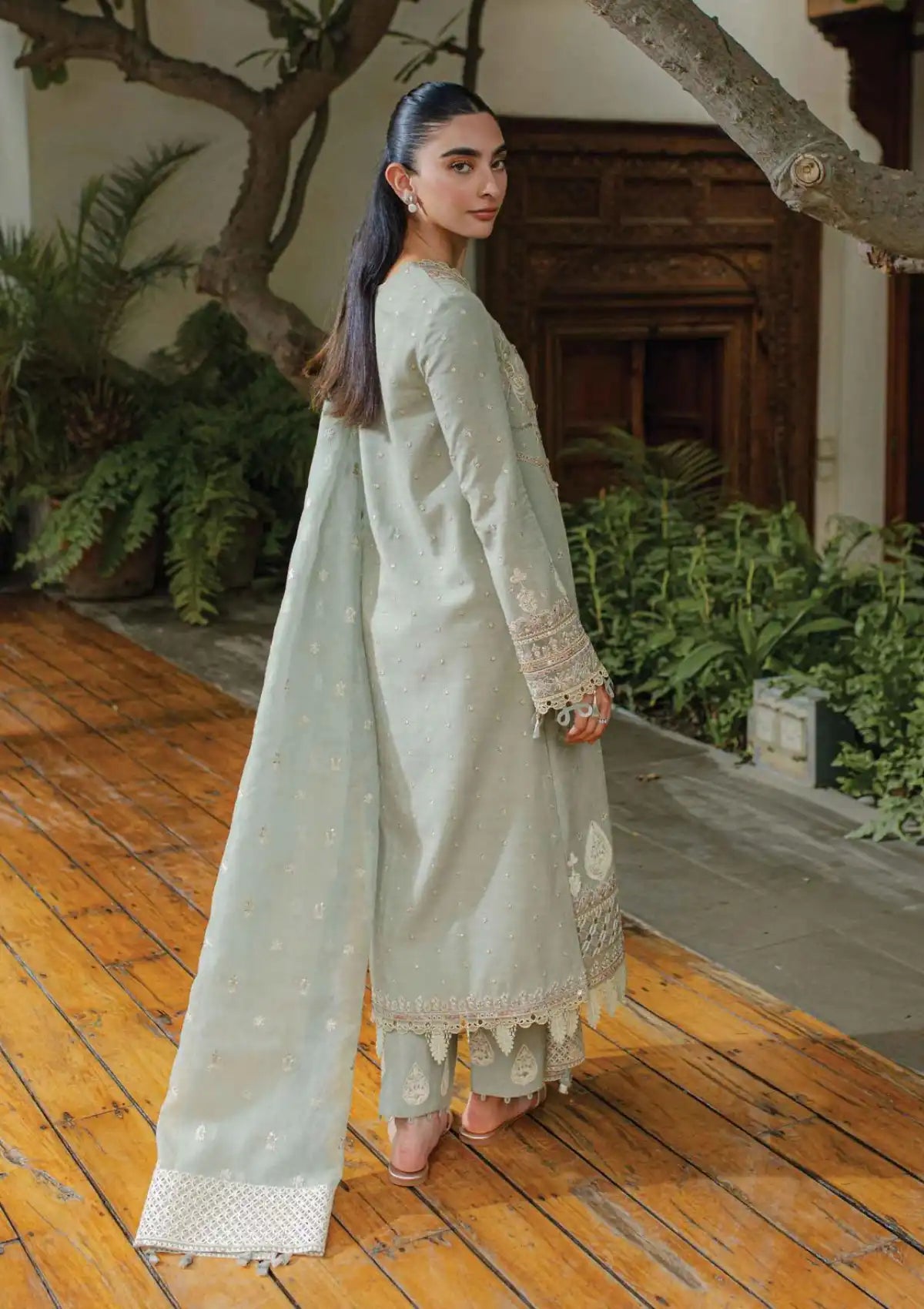 Qalamkar Qline Linen Collection'23 WL-07 (LAVINIA) - Mohsin Saeed Fabrics