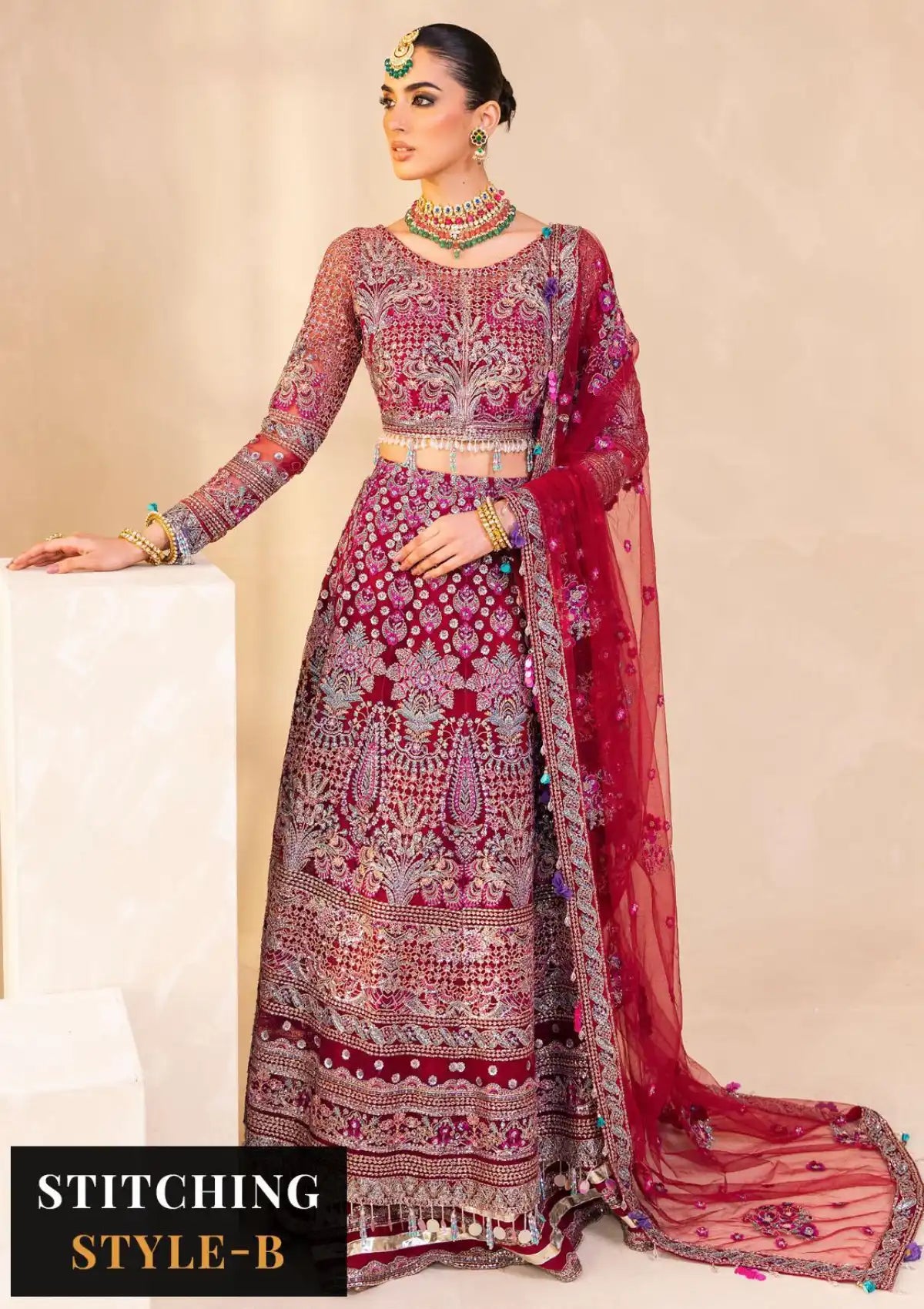 Raha By Muneefa Naz Luxury Wedding'23 D-04 Nergis