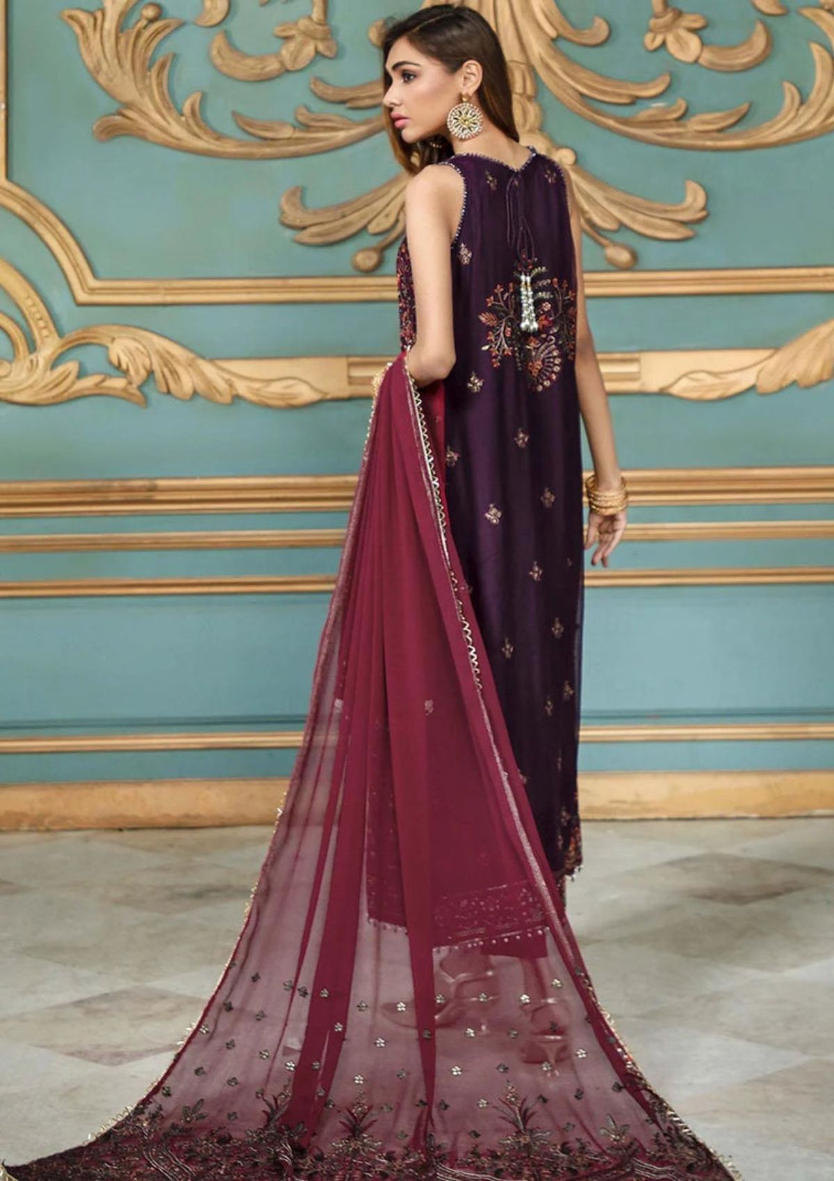 Zarif Rangrez Emb Chiffon'22 ZR 08 CYRAH - Mohsin Saeed Fabrics