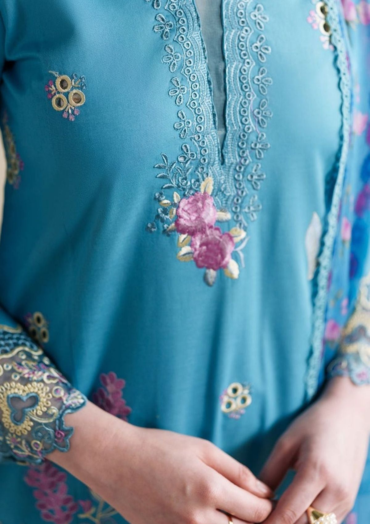 Neeshay Whispers of Summer Luxury Lawn'26 -SKYLA