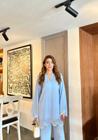 mohsin-saeed-fabrics-designer-daily-wear-formal-and-wedding-suits-within-budget-This-product-is-from-manahils-ice-blue-hem-co-ord-set-is-available-on-Mohsin-saeed-fabrics-website.