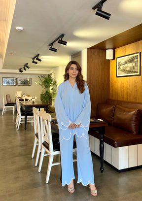 mohsin-saeed-fabrics-designer-daily-wear-formal-and-wedding-suits-within-budget-This-product-is-from-manahils-ice-blue-hem-co-ord-set-is-available-on-Mohsin-saeed-fabrics-website.