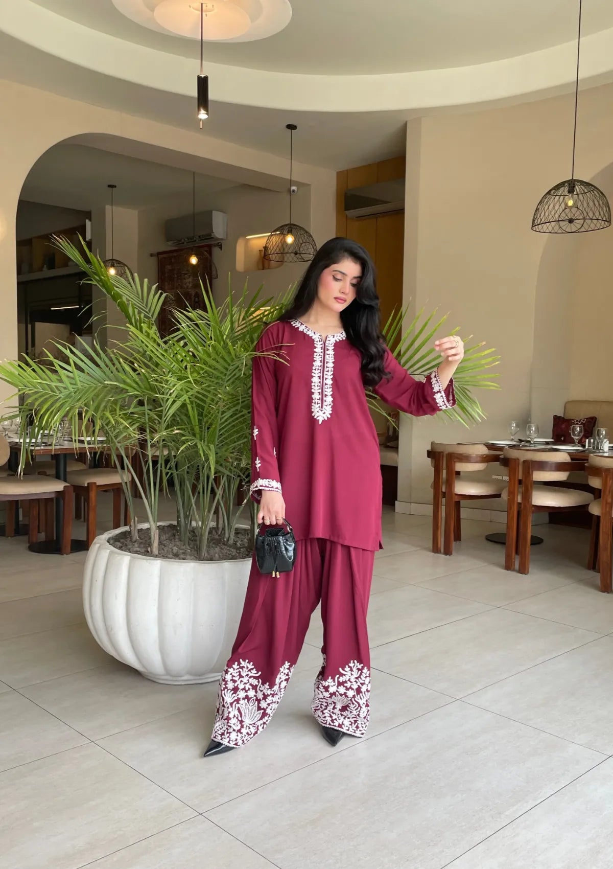 mohsin-saeed-fabrics-designer-daily-wear-formal-and-wedding-suits-within-budget-This-product-is-from-manahils-burgundy-embroidery-shalwar-set-is-available-on-Mohsin-saeed-fabrics-website.