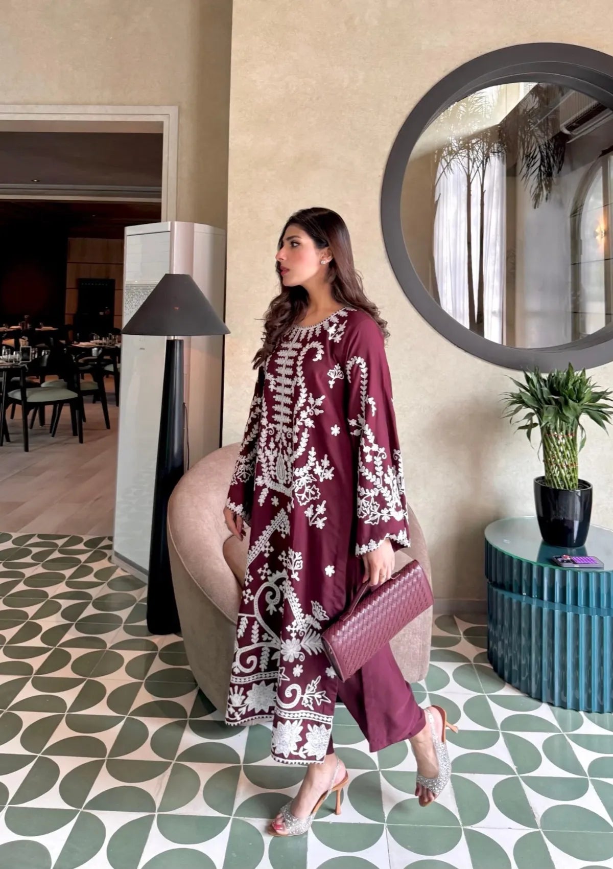 mohsin-saeed-fabrics-designer-daily-wear-formal-and-wedding-suits-within-budget-This-product-is-from-manahils-burgundy-ari-embroidered-tunic-is-available-on-Mohsin-saeed-fabrics-website.
