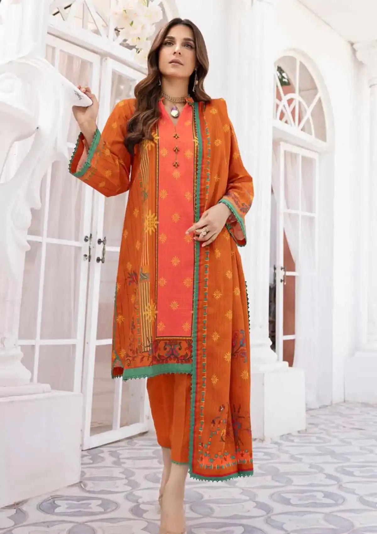 Gul Ahmed Printed Khaddar'23 K-32020 - Mohsin Saeed Fabrics