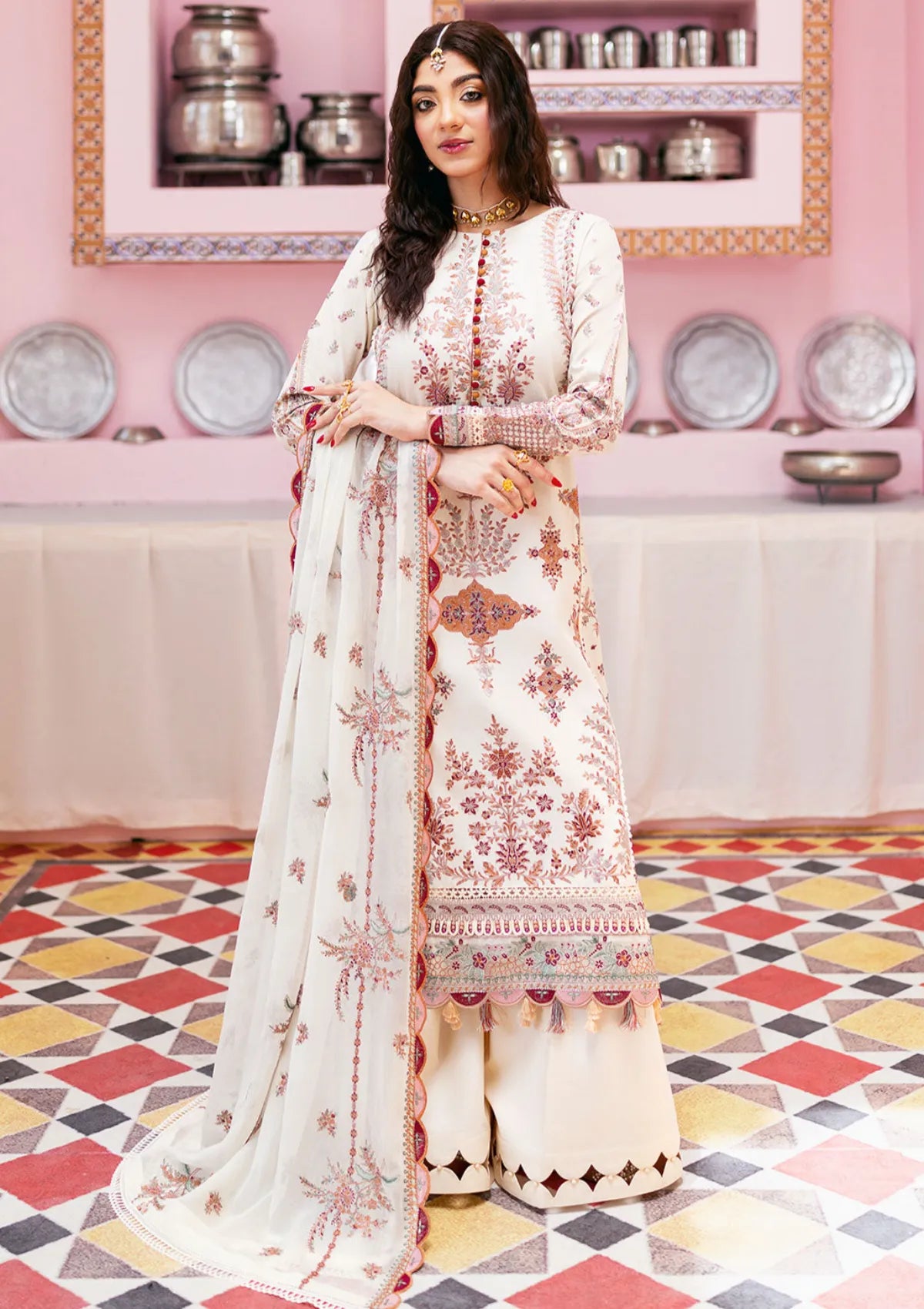 Shagna Dilras Luxury Lawn'26 SL-06 SAFAID