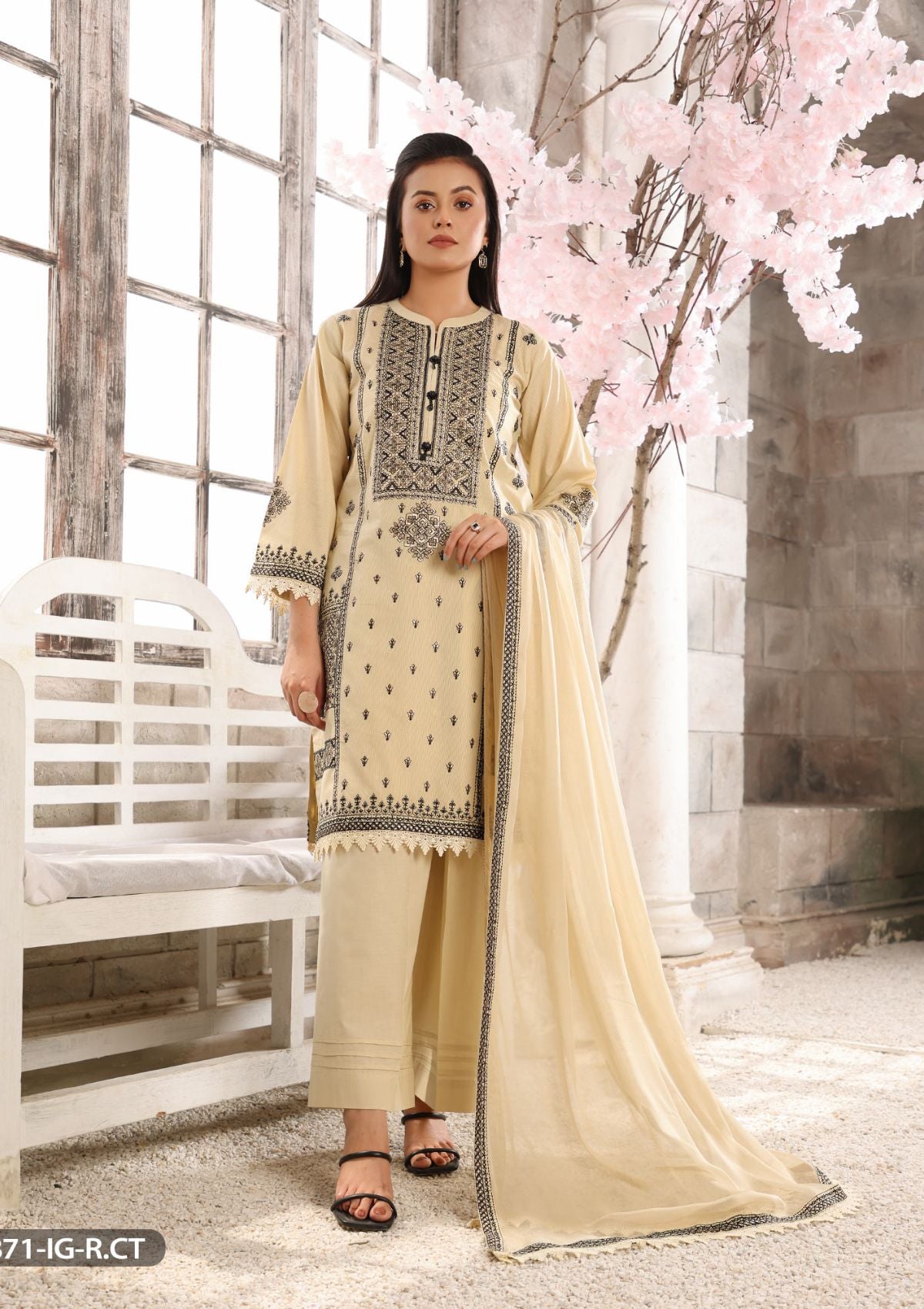 ShaPosh Casual Pret ( 15871-IG-R.CT) - Mohsin Saeed Fabrics