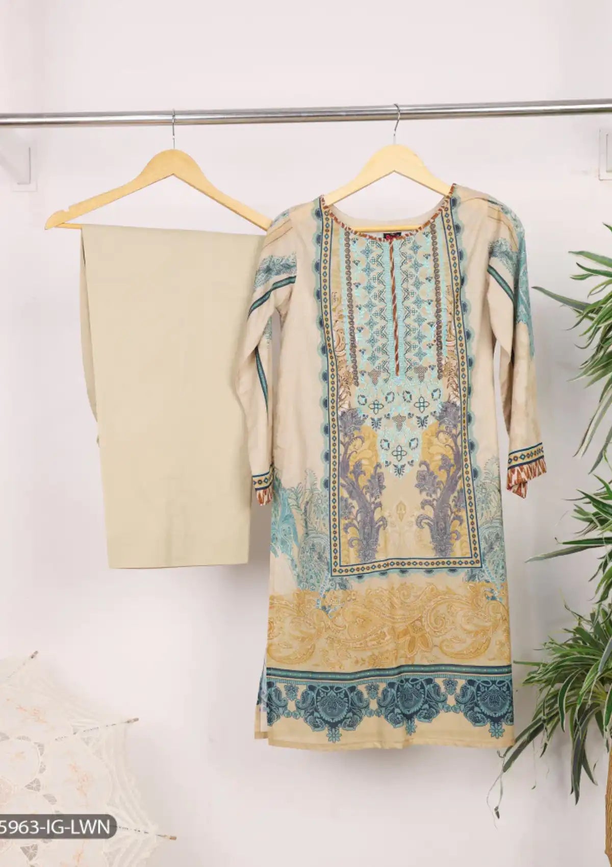 ShaPosh Casual Pret (K2P15963-IG-LWN) - Mohsin Saeed Fabrics