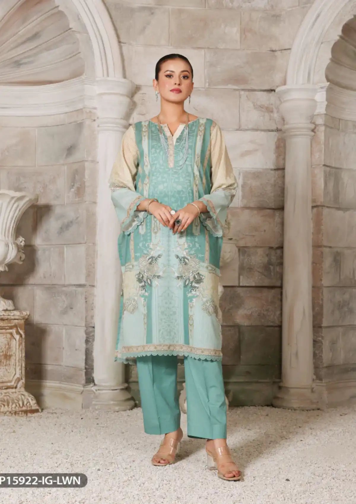 ShaPosh Casual Pret (K2P15922-IG-LWN) - Mohsin Saeed Fabrics