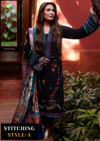 Suay by Farah Talib Emb Lawn'24 D-01 Ilaria Black - Mohsin Saeed Fabrics
