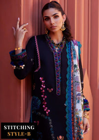 Suay by Farah Talib Emb Lawn'24 D-01 Ilaria Black - Mohsin Saeed Fabrics