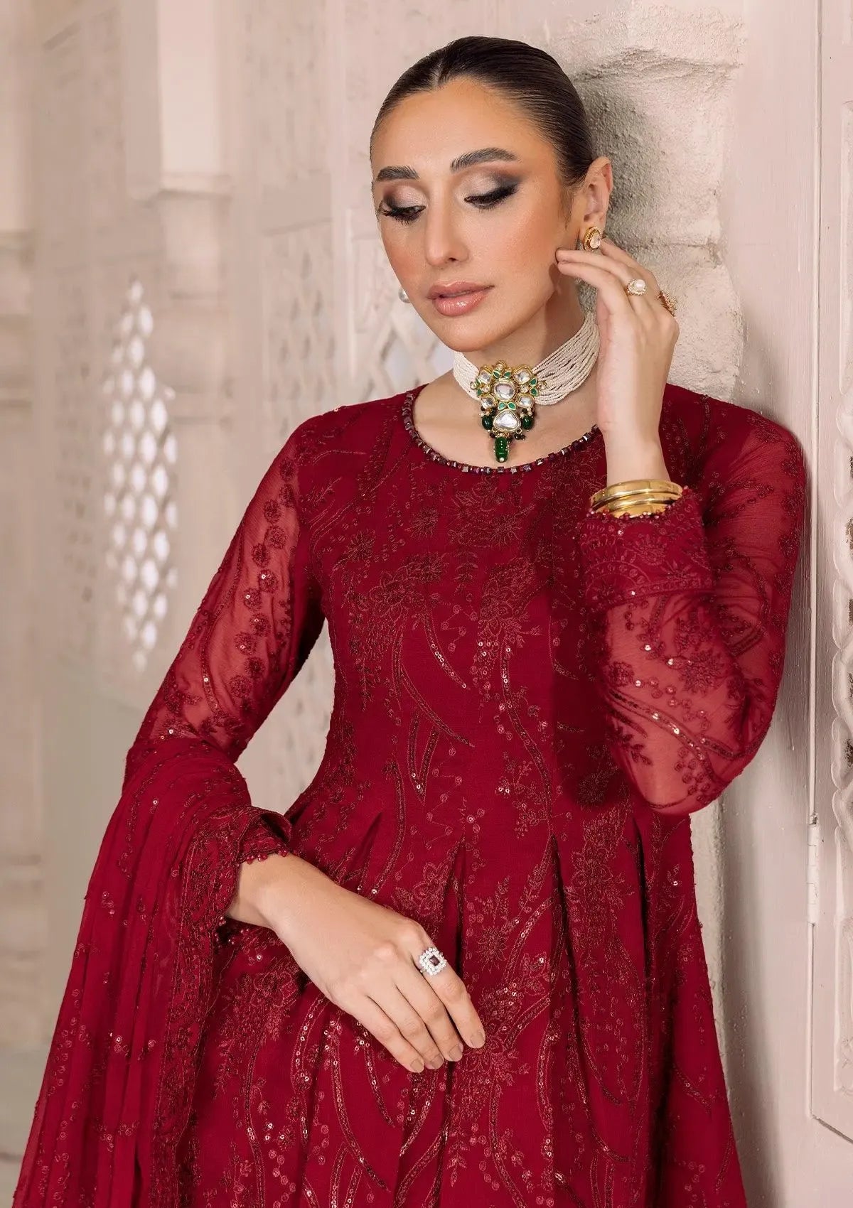 mohsin-saeed-fabrics-affordable-luxury-outfits-for-daily-formal-and-wedding-wear-This-product-is-from-dua-by-alizeh25-d-03b-sylvi-red-is-available-on-Mohsin-saeed-fabrics-website.