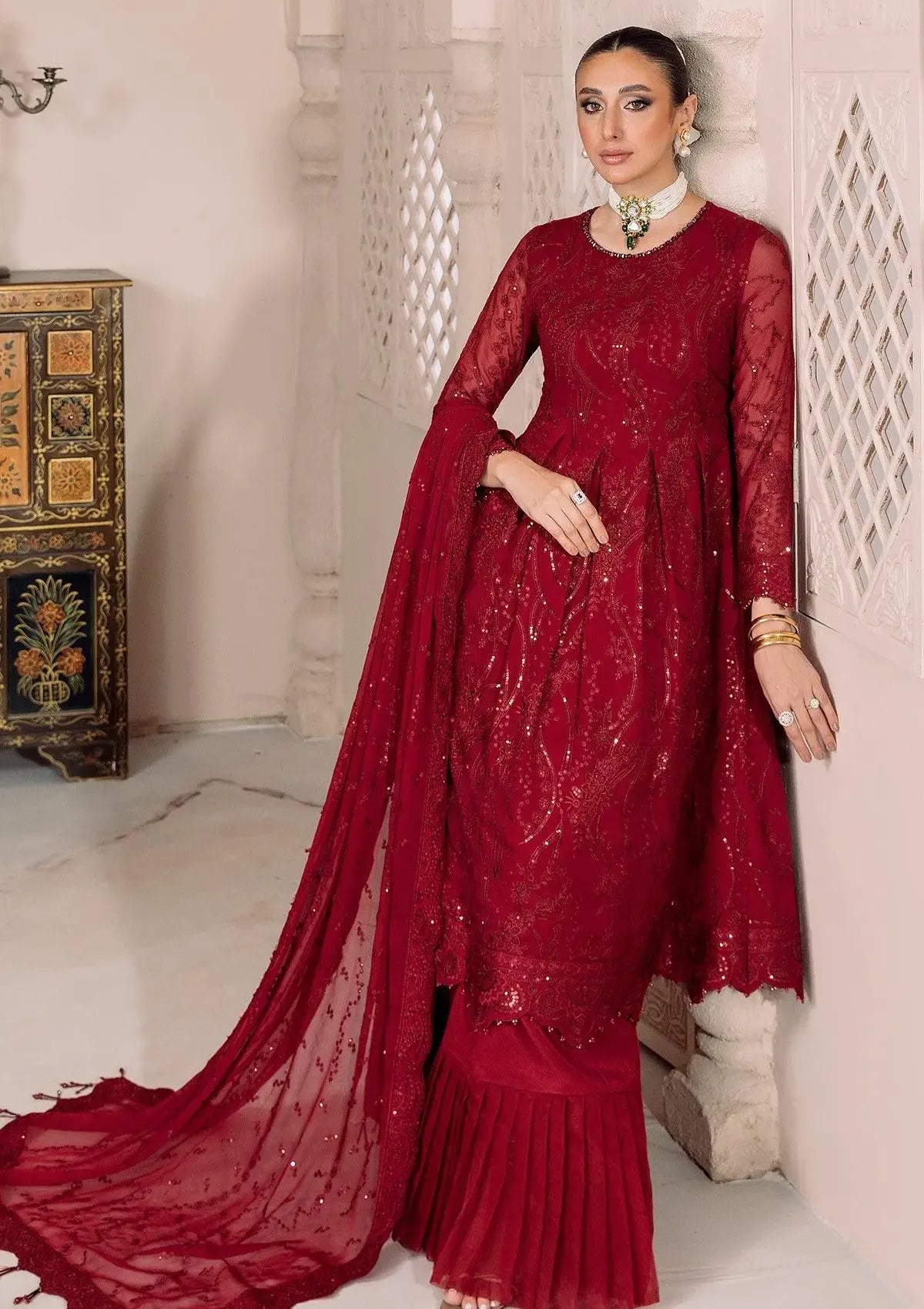 mohsin-saeed-fabrics-affordable-luxury-outfits-for-daily-formal-and-wedding-wear-This-product-is-from-dua-by-alizeh25-d-03b-sylvi-red-is-available-on-Mohsin-saeed-fabrics-website.