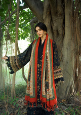 Elaf Wilderness Pashmina Shawl Edit'26 EWR-8A NOIRE