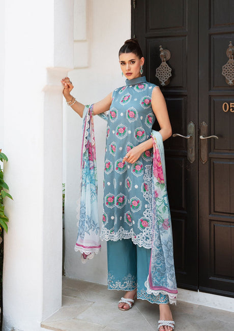 Saira Rizwan Lawn Vol-02'24 SR-09 Amal - Mohsin Saeed Fabrics