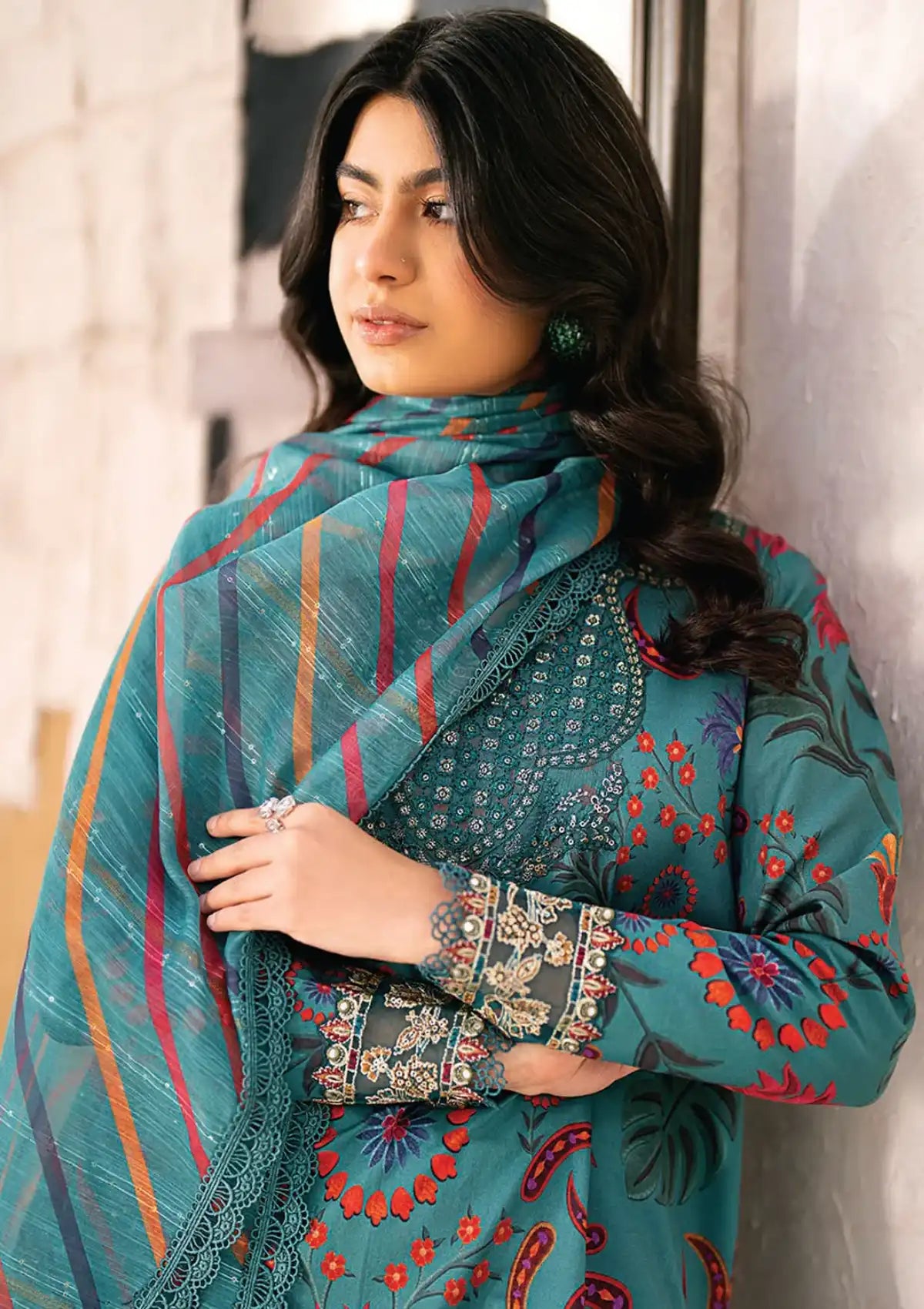 Xenia Summer Soiree Lawn'24 ZE-05 SORSU - Mohsin Saeed Fabrics
