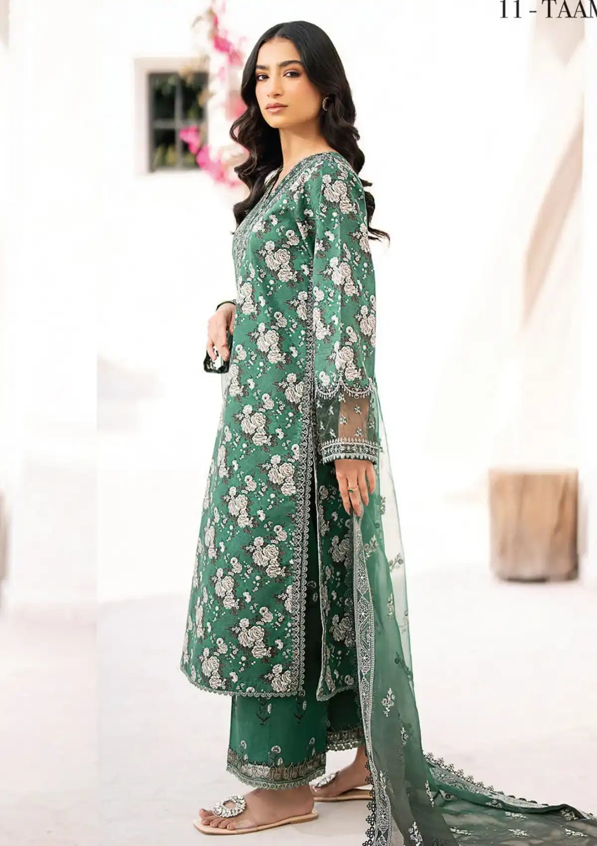 Xenia Summer Soiree Lawn'24 ZE-11 TAAMASI HARA - Mohsin Saeed Fabrics
