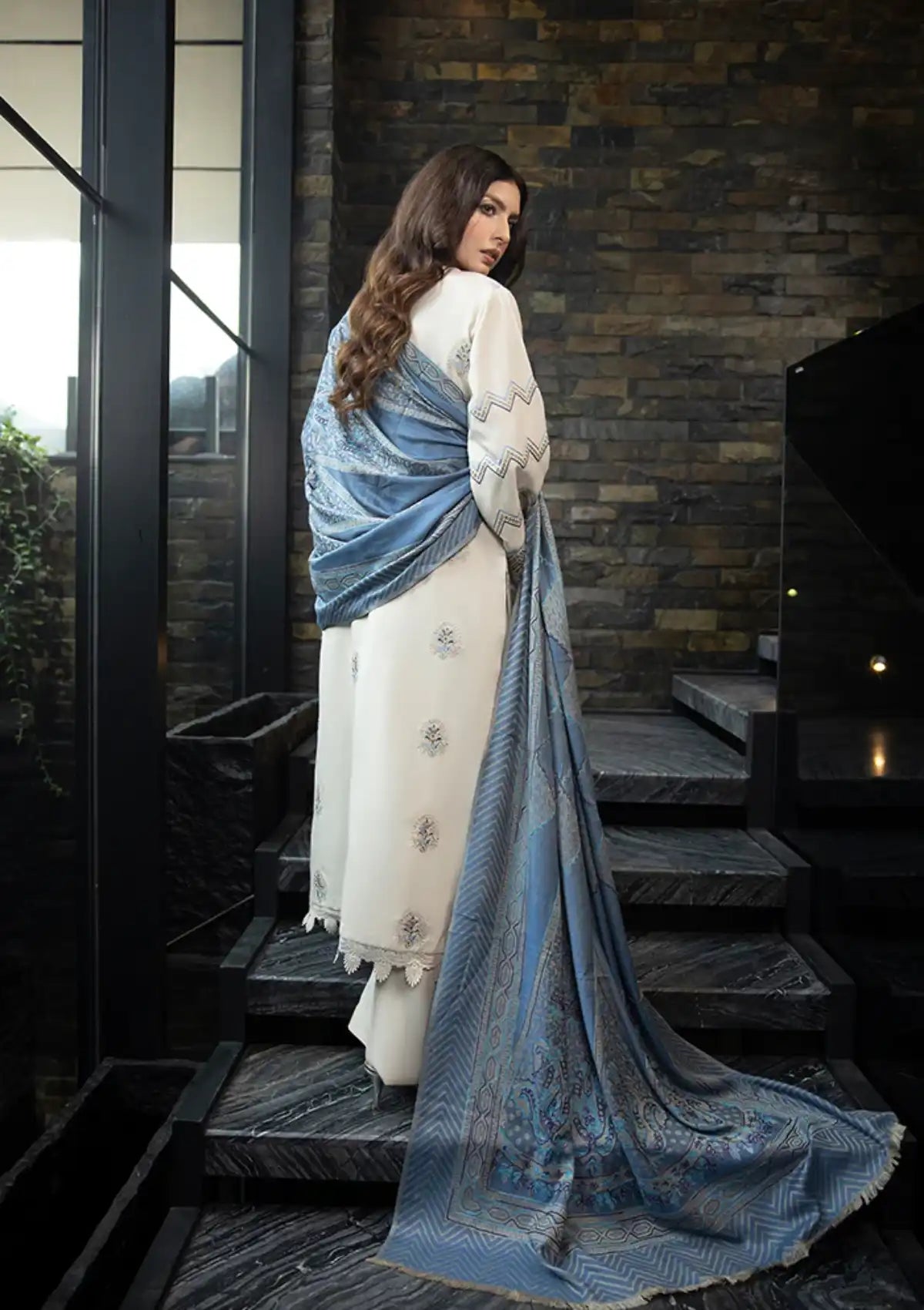 Humdum Zimal Emb Wool'23 ZM-02 - Mohsin Saeed Fabrics
