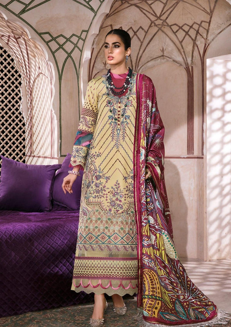 Rang Rasiya Luxury Eid'22 D1-B is available at Mohsin Saeed Fabrics. ✓ shop all the top women clothing brands in pakistan ✓ Best Price and Offers ✓ Free Shipping ✓ Cash on Delivery ✓ formal & Wedding Collections 