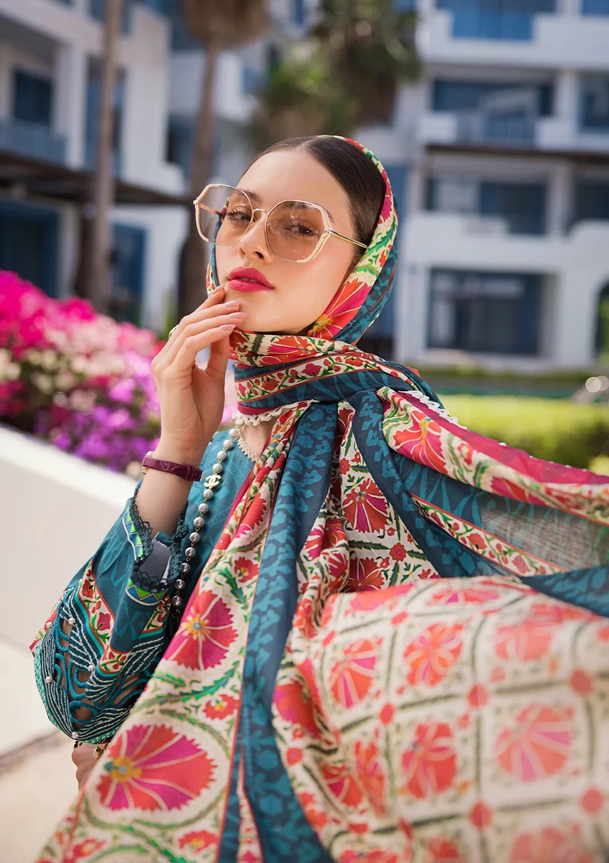 Elaf Prints Lawn'24 EOP-07A FAUNA - Mohsin Saeed Fabrics