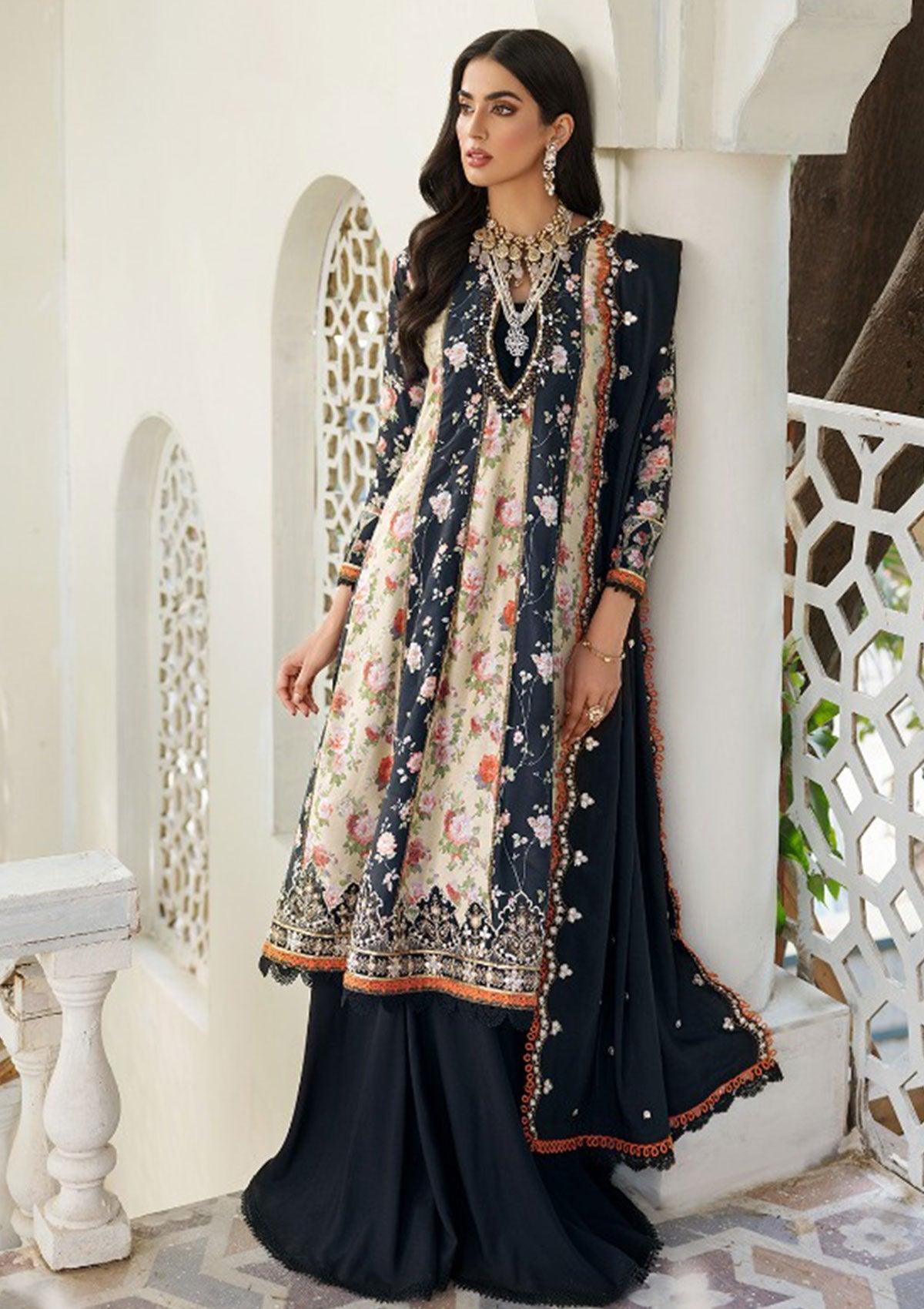Noor-by-Saadia-Asad-winter-Embroidered-&-Printed-Dress-is-available-at-Mohsin-Saeed-Fabrics-Online-Shopping--