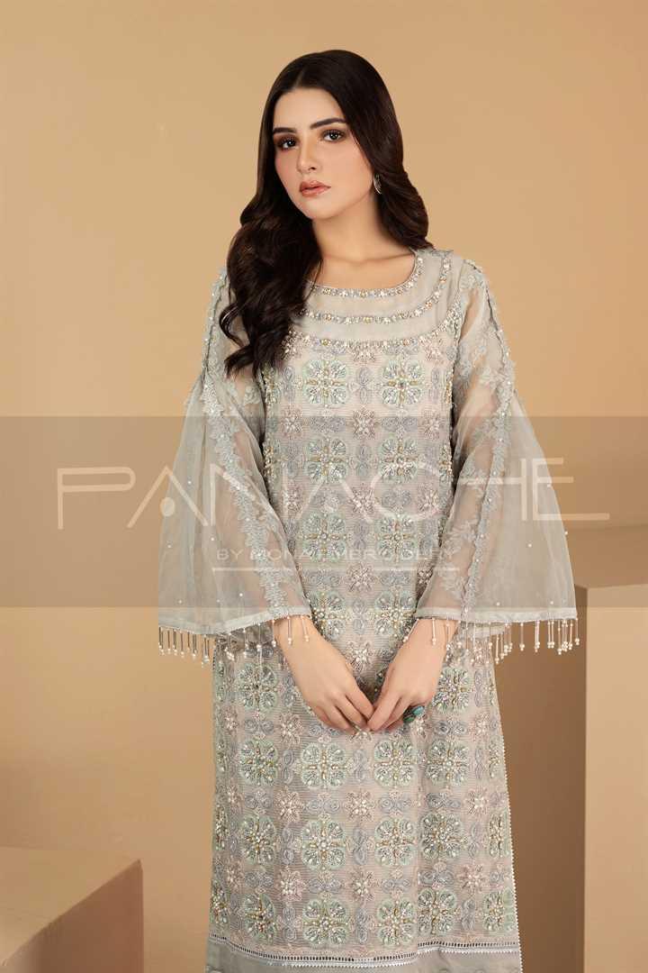 Panache by Mona Emb RTW KURTI-150 DUSTY AFFAIR - Mohsin Saeed Fabrics