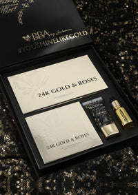 24K Gold & Roses Deal Box - Mohsin Saeed Fabrics