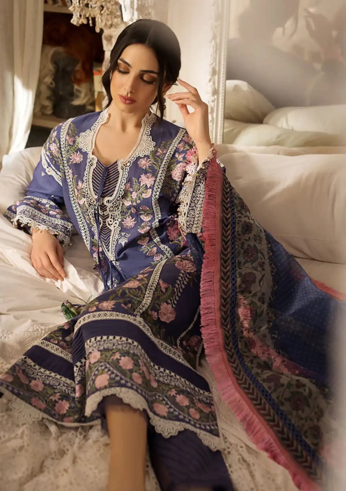 Sobia Nazir Luxury Lawn'23 D-04A - Mohsin Saeed Fabrics