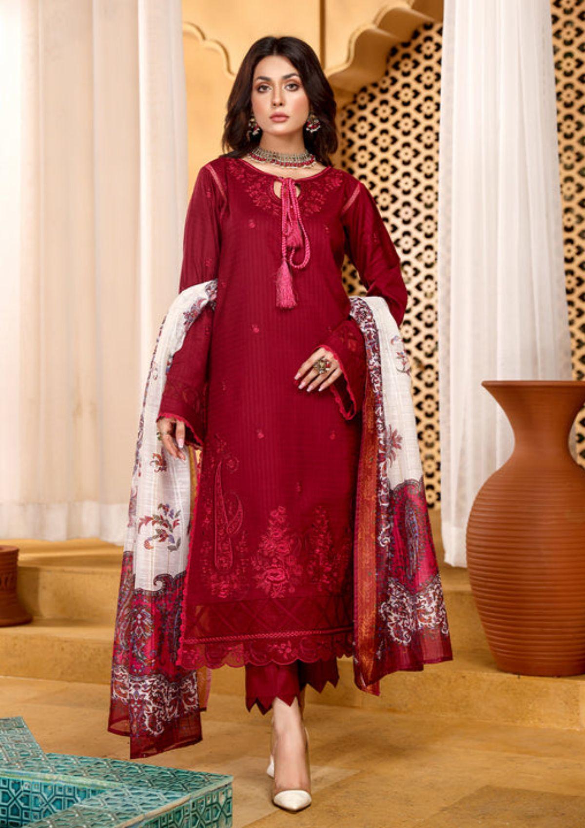 Bin-ilyas-winter-Embroidered-&-Printed-Dress-is-available-at-Mohsin-Saeed-Fabrics-Online-Shopping--