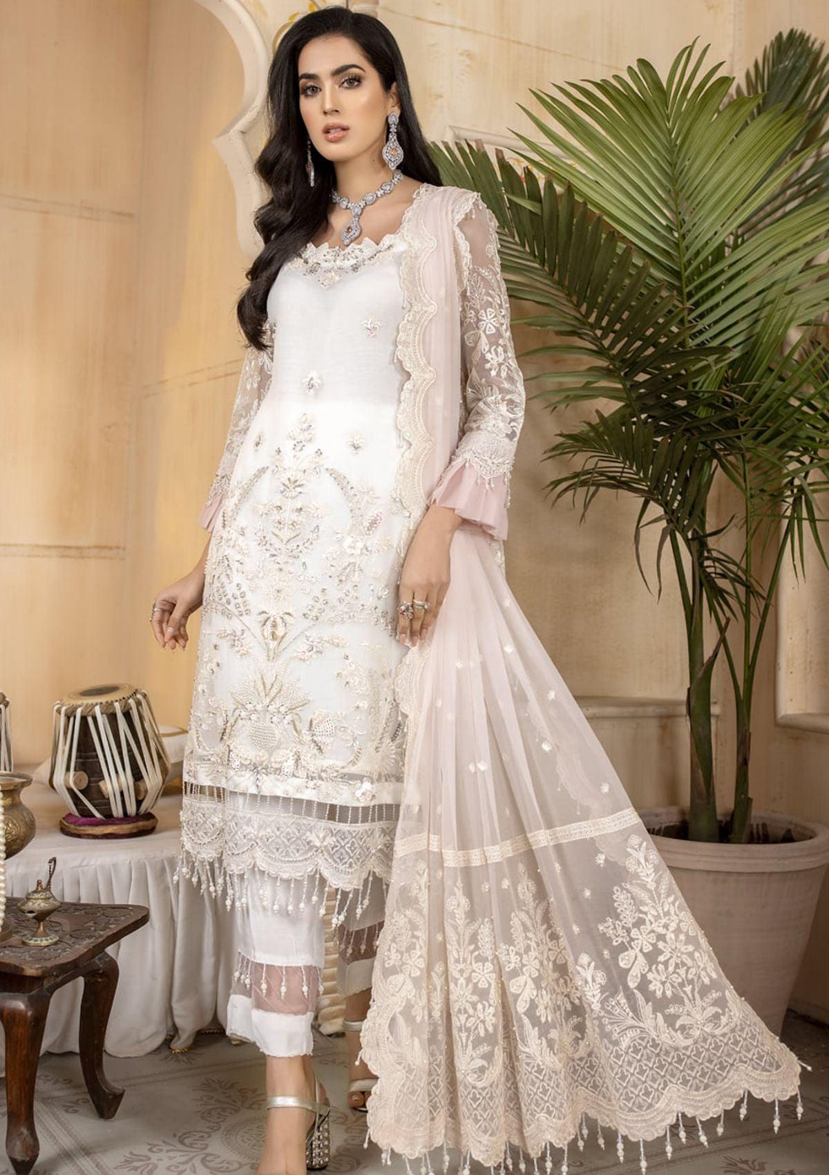 Raeesa Luxury Chiffon Collection'22 RP'22-HU-1009 is available at Mohsin Saeed Fabrics. ✓ shop all the top women clothing brands in pakistan ✓ Best Price and Offers ✓ Free Shipping ✓ Cash on Delivery ✓ formal & Wedding Collections 