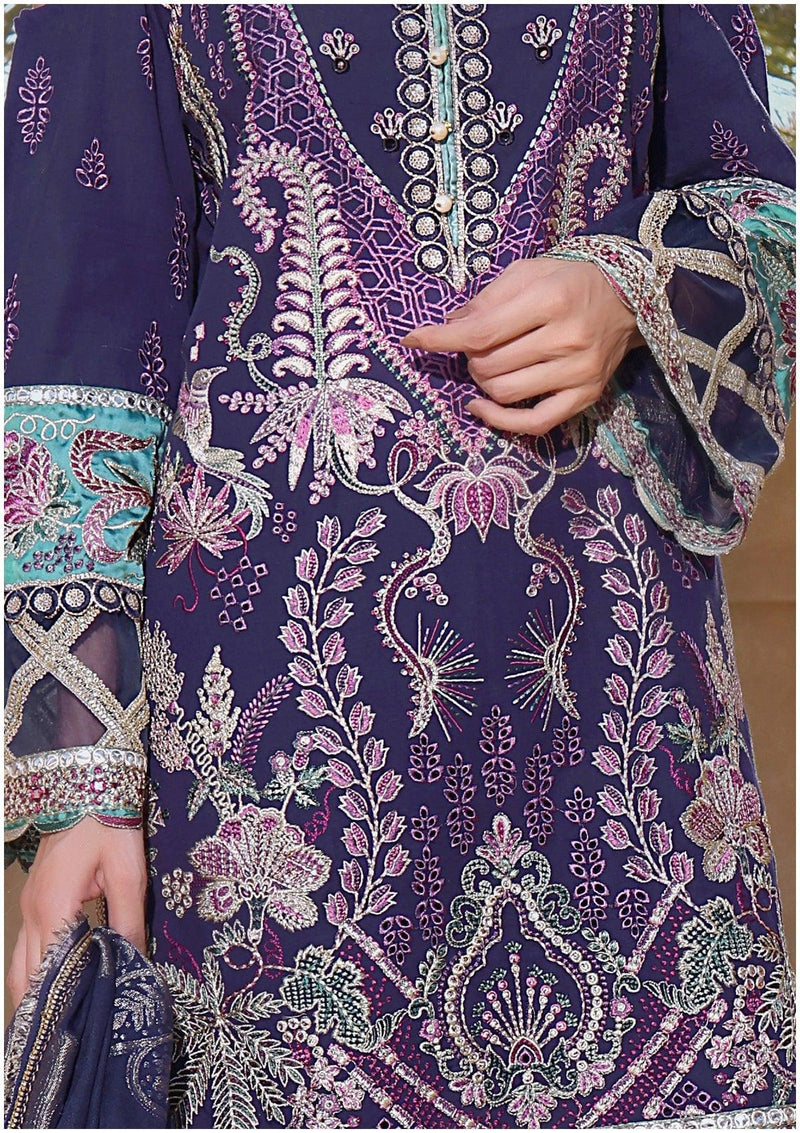  Elaf Luxury Winter'22 ELW-10B- Dusk is available at Mohsin Saeed Fabrics online shop All the top women brands in pakistan