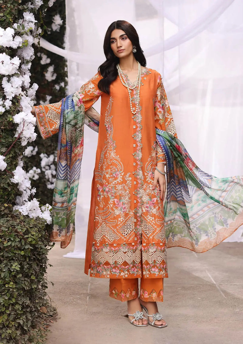 Kahf Festive Lawn'24 KFL-10 MAYA - Mohsin Saeed Fabrics