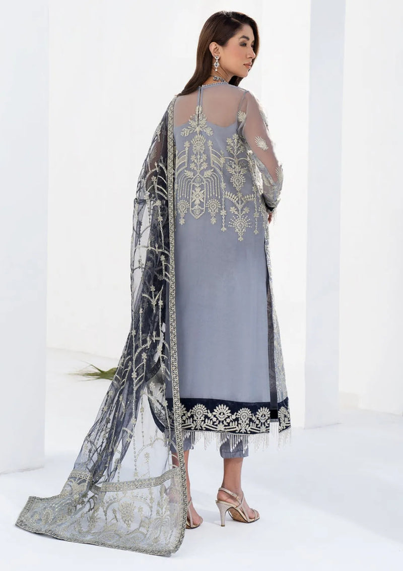 Zarif La Celeste Luxury Formals'23 ZLC-05 (ASH GREY) - Mohsin Saeed Fabrics