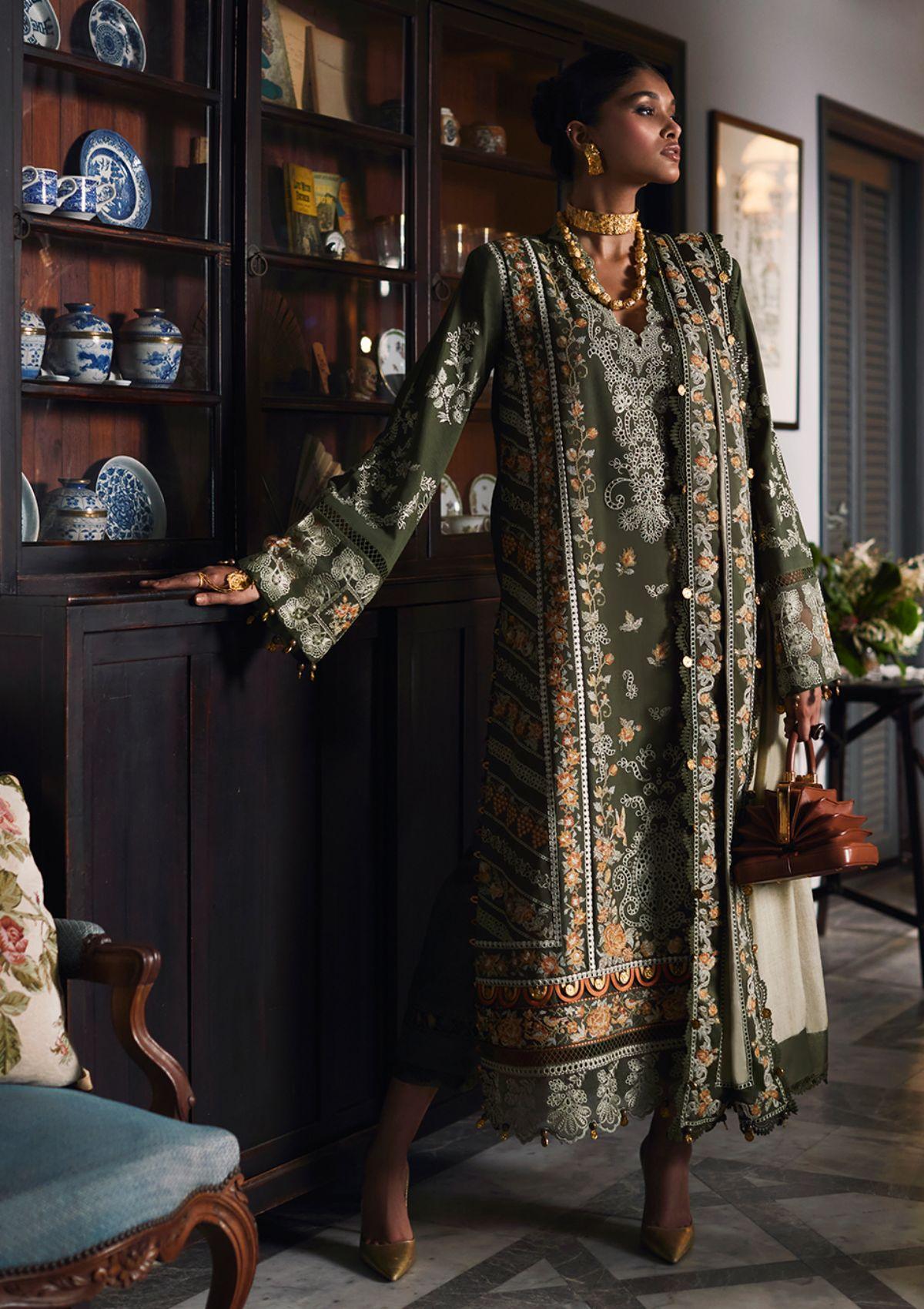 Elan Winter Unstitched'22 EW-10 (Arsin) is available at Mohsin Saeed Fabrics. ✓ shop all the top women clothing brands in pakistan ✓ Best Price and Offers ✓ Free Shipping ✓ Cash on Delivery ✓ formal & Wedding Collections 
